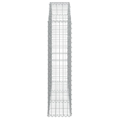 Berkfield Arched Gabion Basket 150x30x120/140 cm Galvanised Iron