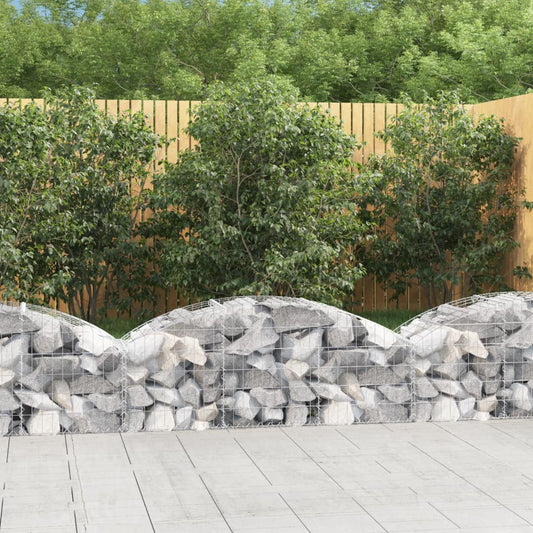 Berkfield Arched Gabion Basket 150x50x40/60 cm Galvanised Iron