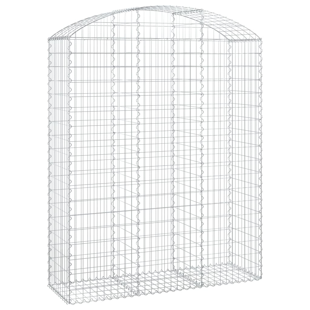 Berkfield Arched Gabion Basket 150x50x180/200 cm Galvanised Iron
