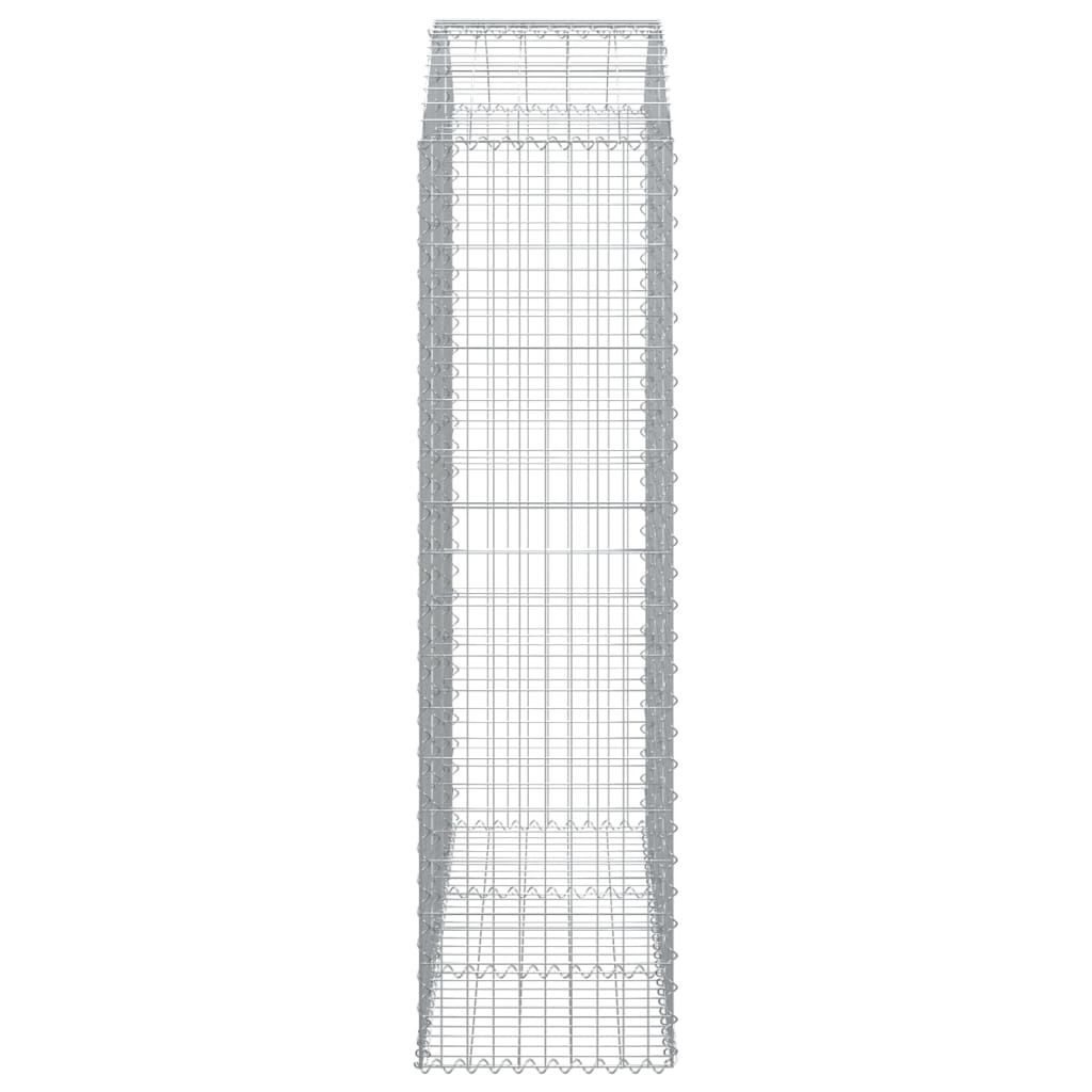 Berkfield Arched Gabion Basket 150x50x180/200 cm Galvanised Iron
