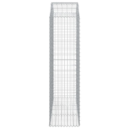 Berkfield Arched Gabion Basket 150x50x180/200 cm Galvanised Iron