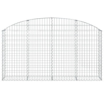 Berkfield Arched Gabion Basket 200x30x100/120 cm Galvanised Iron