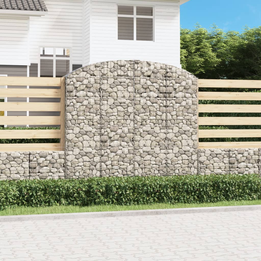 Berkfield Arched Gabion Basket 200x30x180/200 cm Galvanised Iron