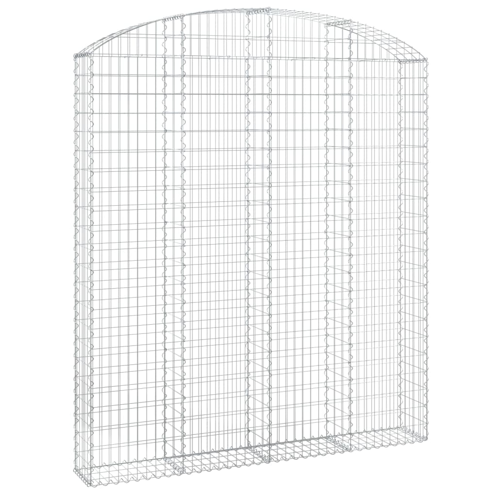Berkfield Arched Gabion Basket 200x30x220/240 cm Galvanised Iron