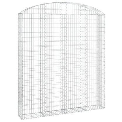 Berkfield Arched Gabion Basket 200x30x220/240 cm Galvanised Iron