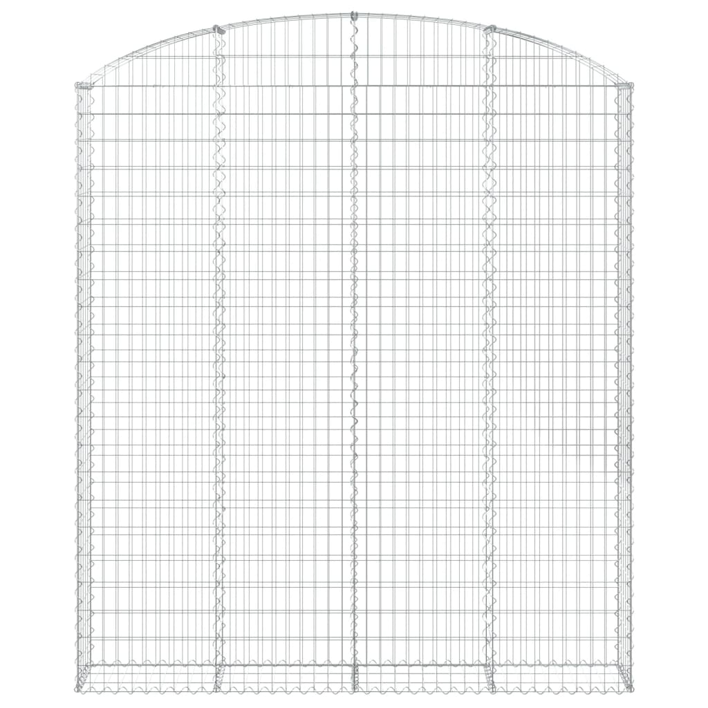 Berkfield Arched Gabion Basket 200x30x220/240 cm Galvanised Iron