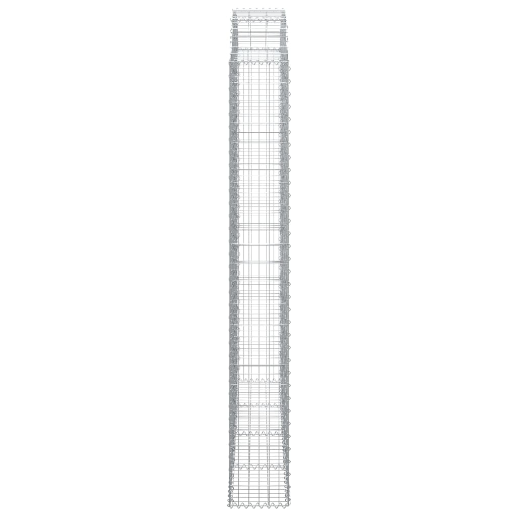 Berkfield Arched Gabion Basket 200x30x220/240 cm Galvanised Iron