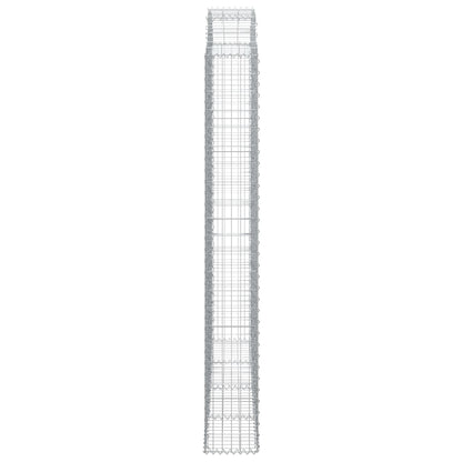 Berkfield Arched Gabion Basket 200x30x220/240 cm Galvanised Iron