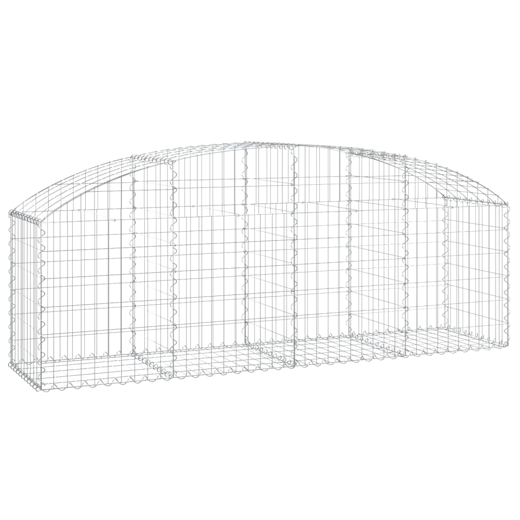 Berkfield Arched Gabion Basket 200x50x60/80 cm Galvanised Iron