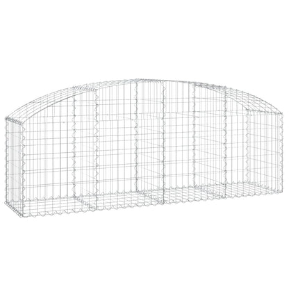 Berkfield Arched Gabion Basket 200x50x60/80 cm Galvanised Iron