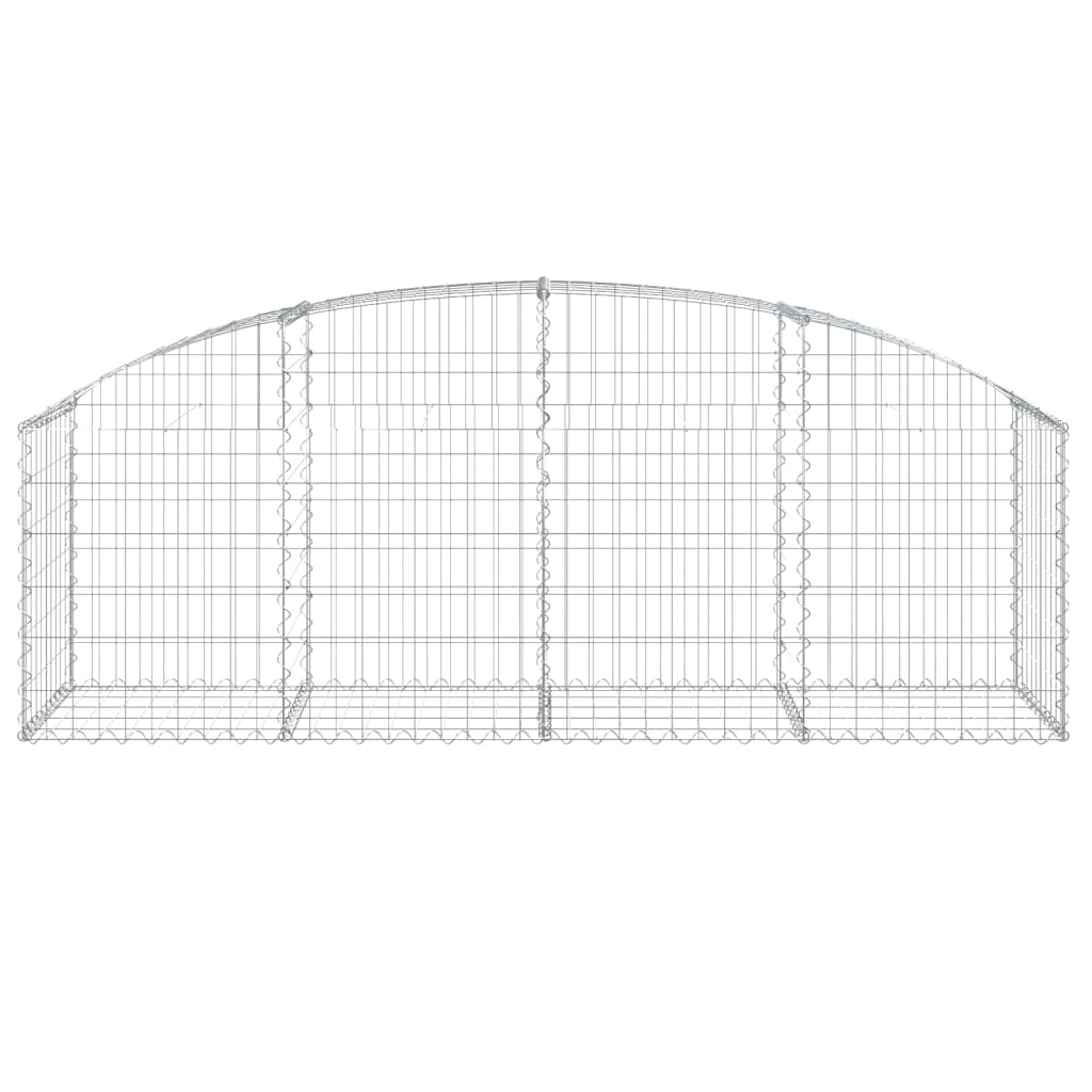 Berkfield Arched Gabion Basket 200x50x60/80 cm Galvanised Iron