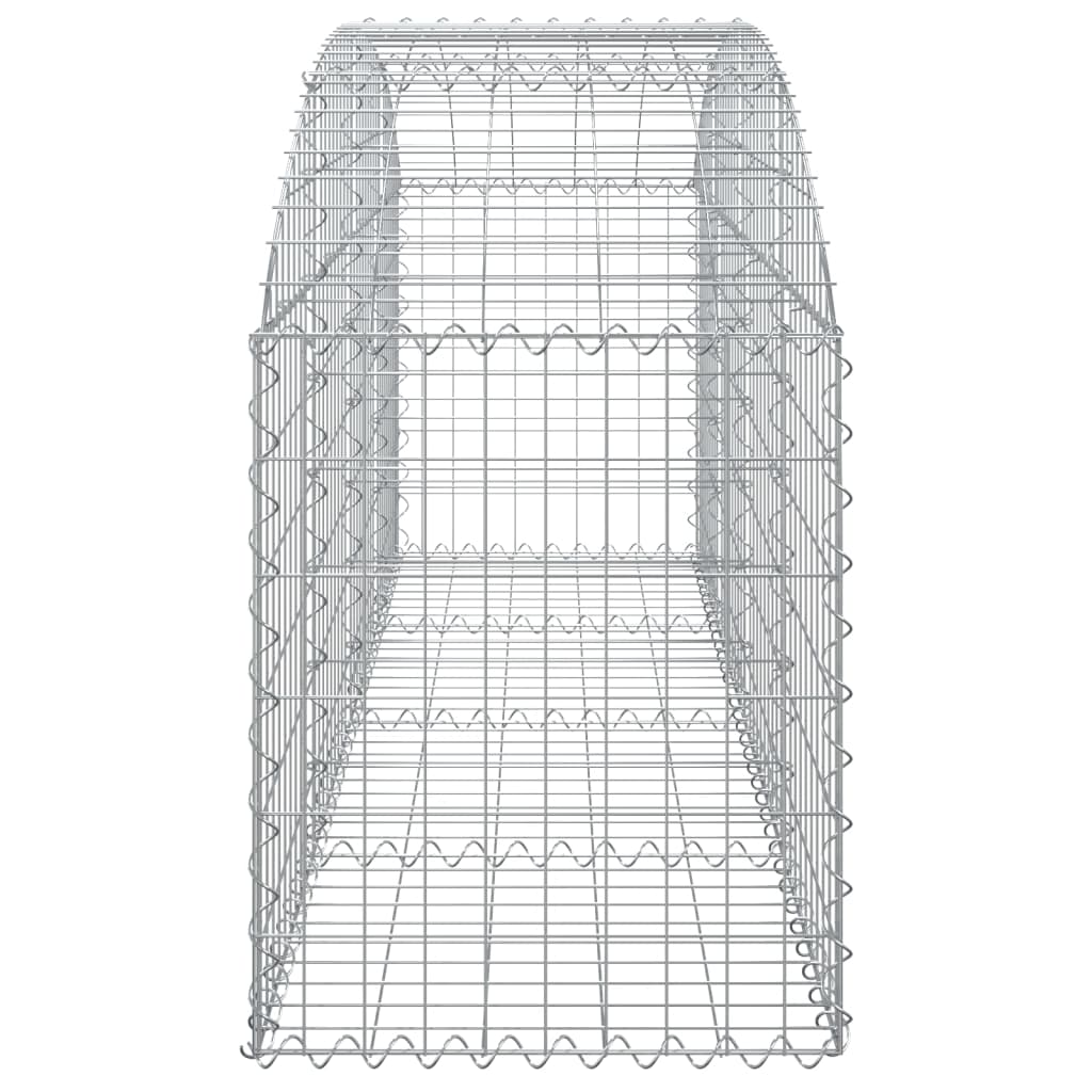 Berkfield Arched Gabion Basket 200x50x60/80 cm Galvanised Iron