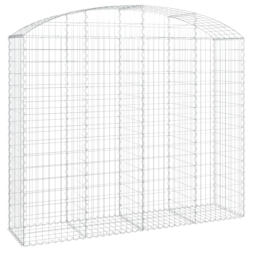 Berkfield Arched Gabion Basket 200x50x160/180 cm Galvanised Iron