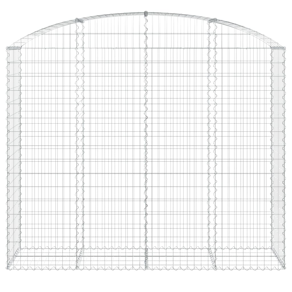 Berkfield Arched Gabion Basket 200x50x160/180 cm Galvanised Iron