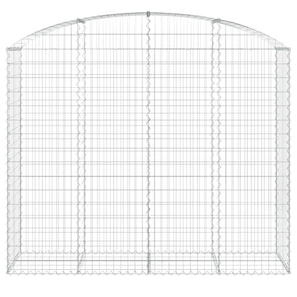 Berkfield Arched Gabion Basket 200x50x160/180 cm Galvanised Iron