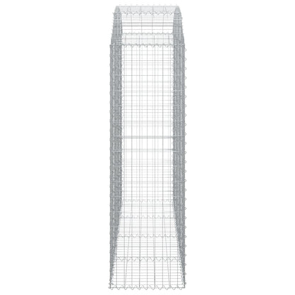 Berkfield Arched Gabion Basket 200x50x160/180 cm Galvanised Iron