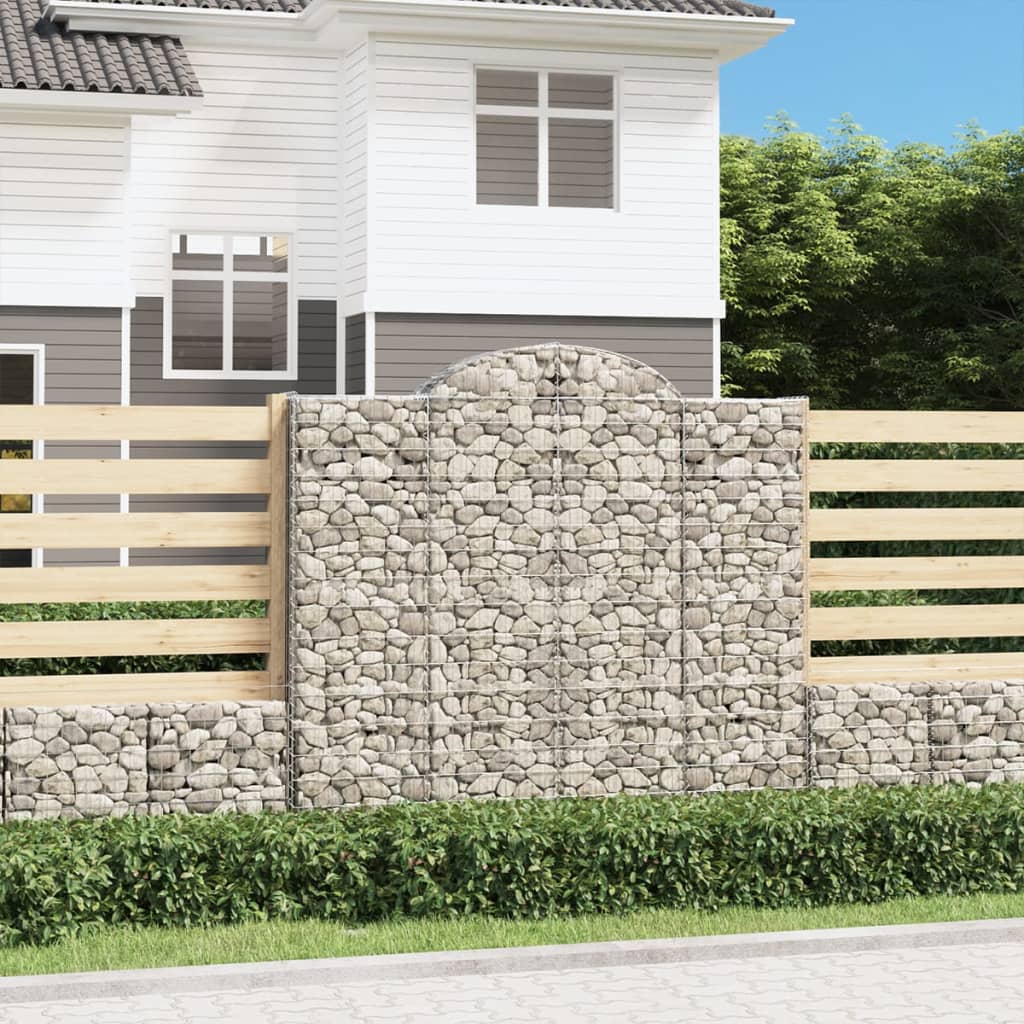 Berkfield Arched Gabion Basket 200x30x180/200 cm Galvanised Iron