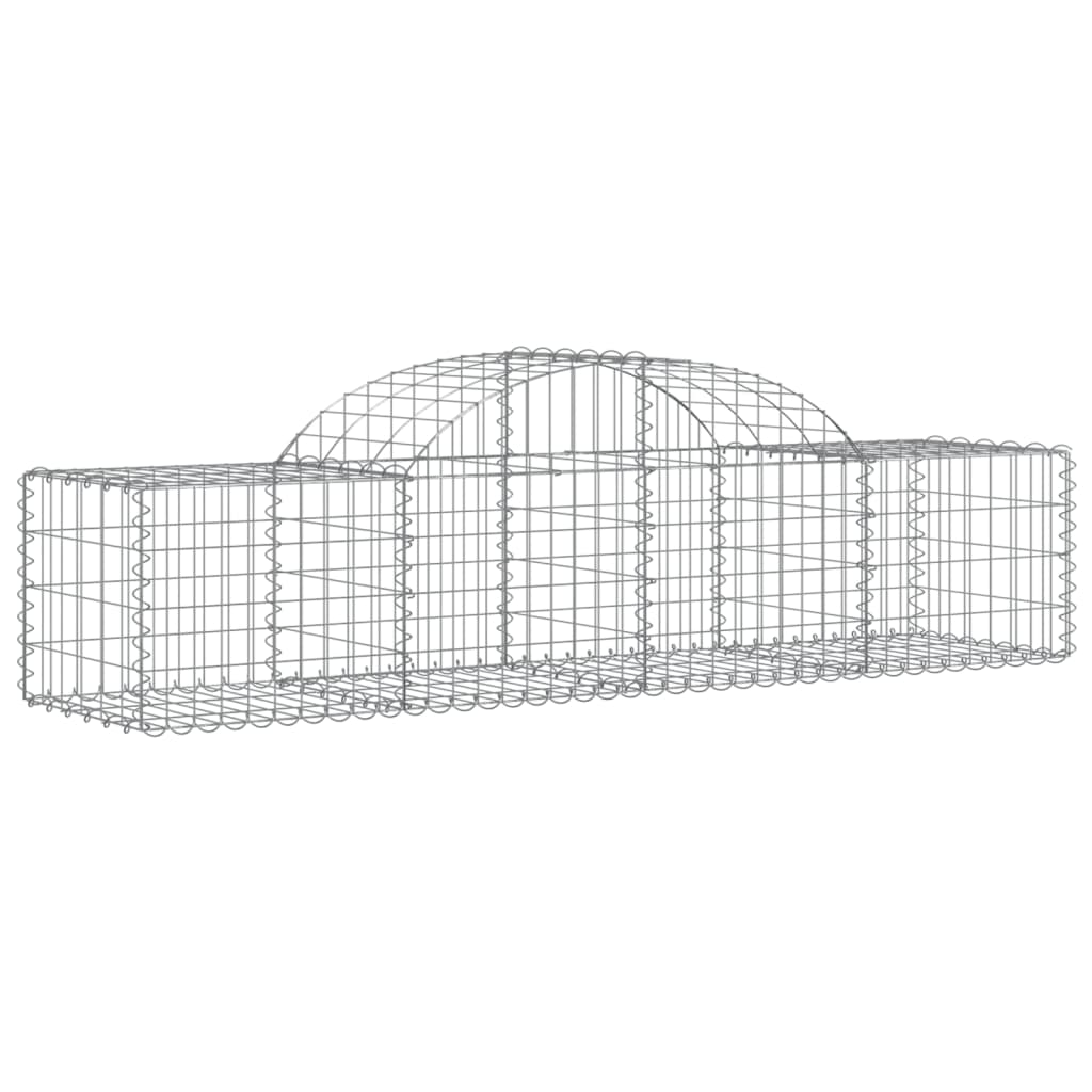 Berkfield Arched Gabion Basket 200x50x40/60 cm Galvanised Iron