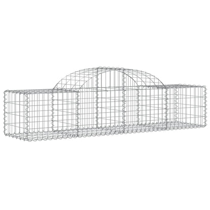 Berkfield Arched Gabion Basket 200x50x40/60 cm Galvanised Iron