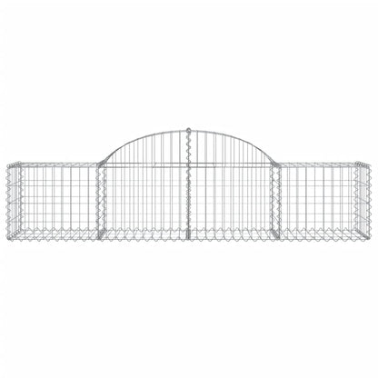Berkfield Arched Gabion Basket 200x50x40/60 cm Galvanised Iron