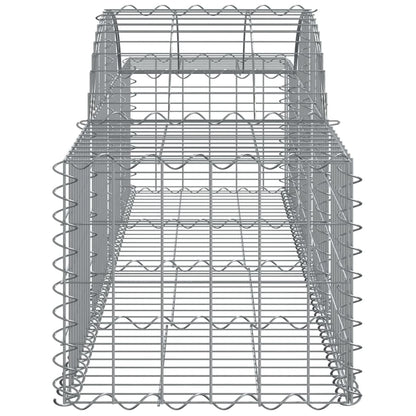 Berkfield Arched Gabion Basket 200x50x40/60 cm Galvanised Iron