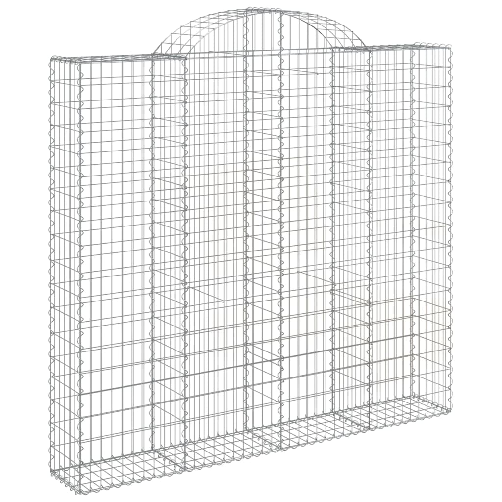 Berkfield Arched Gabion Basket 200x50x180/200 cm Galvanised Iron