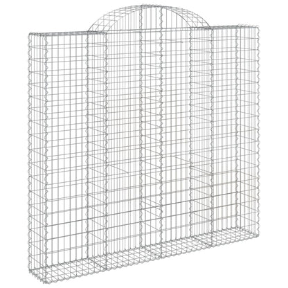 Berkfield Arched Gabion Basket 200x50x180/200 cm Galvanised Iron