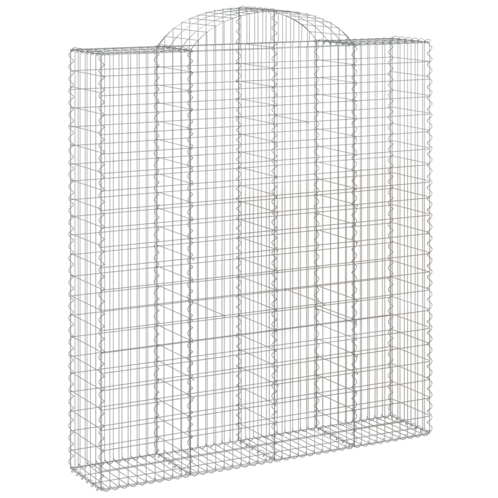Berkfield Arched Gabion Basket 200x50x220/240 cm Galvanised Iron