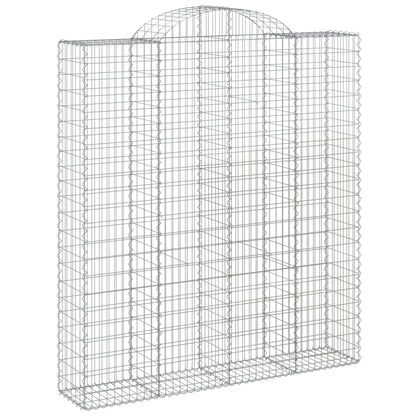 Berkfield Arched Gabion Basket 200x50x220/240 cm Galvanised Iron