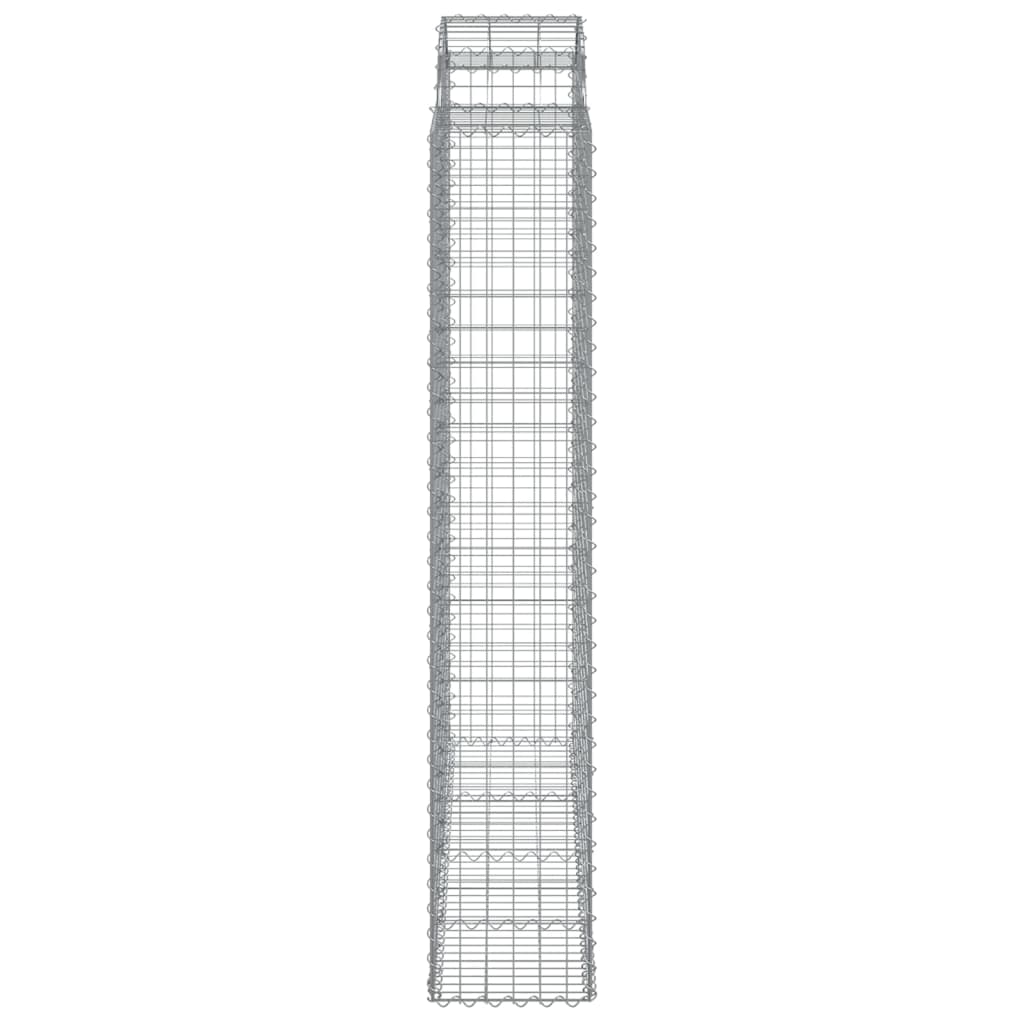 Berkfield Arched Gabion Basket 200x50x220/240 cm Galvanised Iron