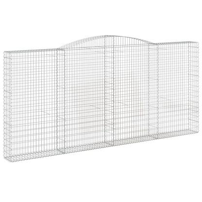 Berkfield Arched Gabion Basket 400x30x180/200 cm Galvanised Iron