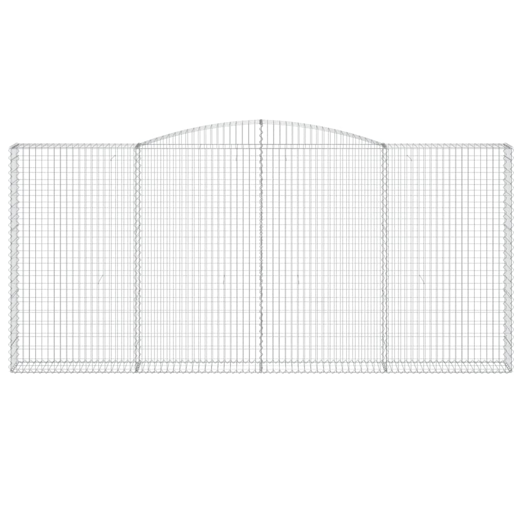 Berkfield Arched Gabion Basket 400x30x180/200 cm Galvanised Iron