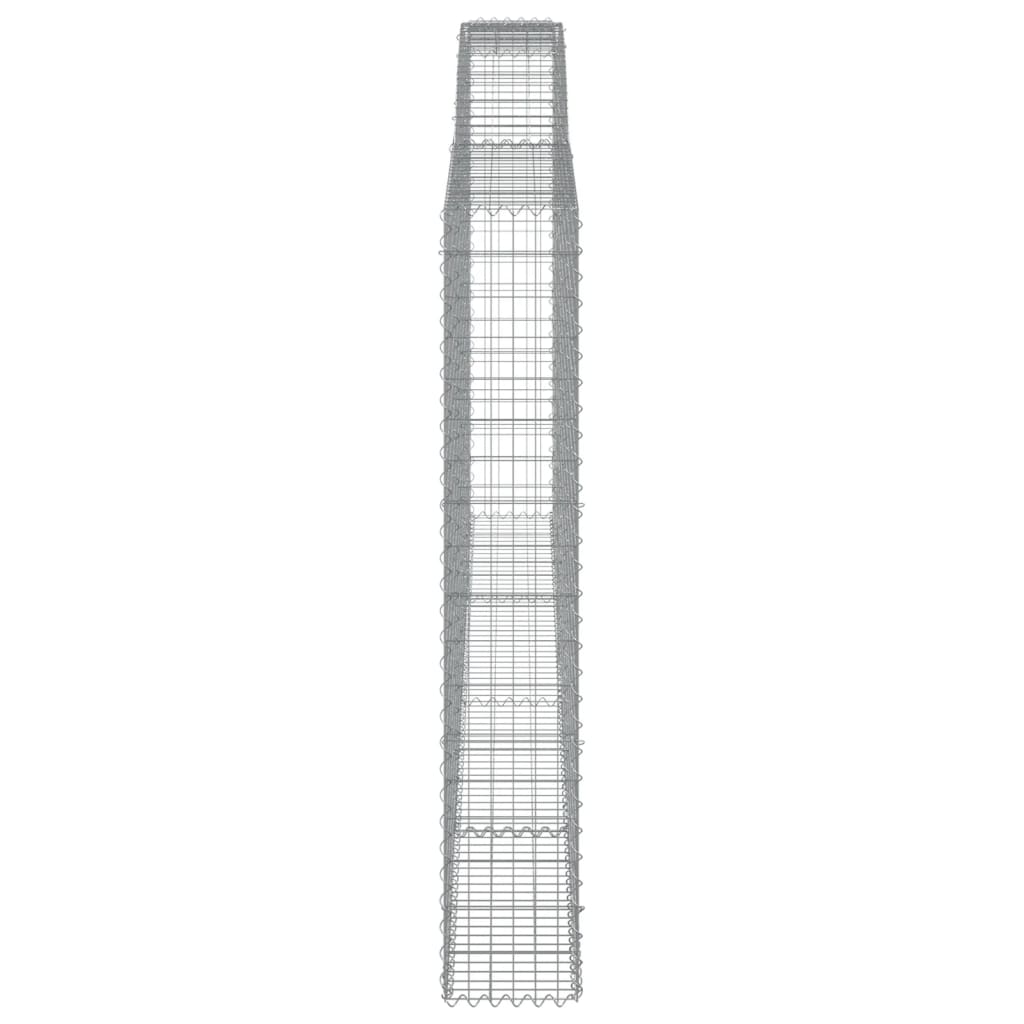Berkfield Arched Gabion Basket 400x30x180/200 cm Galvanised Iron