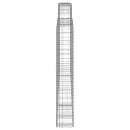 Berkfield Arched Gabion Basket 400x30x180/200 cm Galvanised Iron