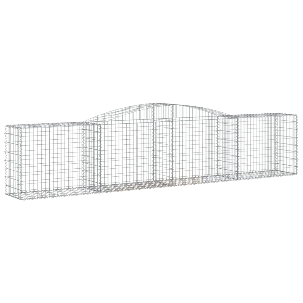 Berkfield Arched Gabion Basket 400x50x80/100 cm Galvanised Iron
