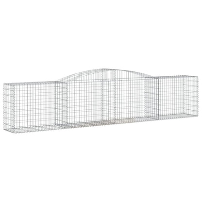 Berkfield Arched Gabion Basket 400x50x80/100 cm Galvanised Iron