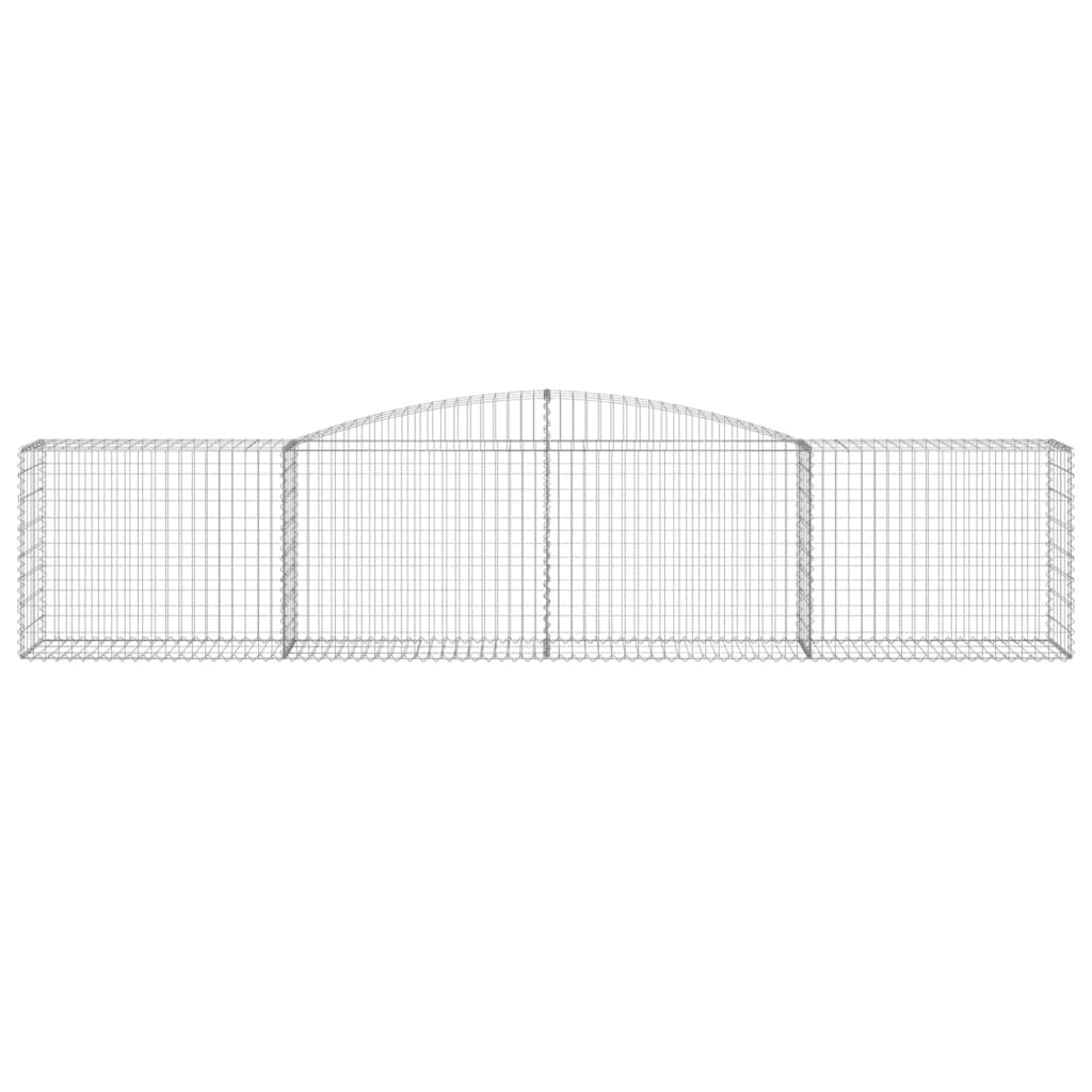 Berkfield Arched Gabion Basket 400x50x80/100 cm Galvanised Iron