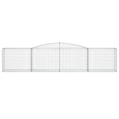 Berkfield Arched Gabion Basket 400x50x80/100 cm Galvanised Iron