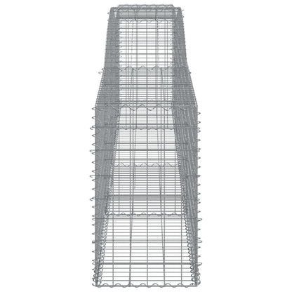 Berkfield Arched Gabion Basket 400x50x80/100 cm Galvanised Iron