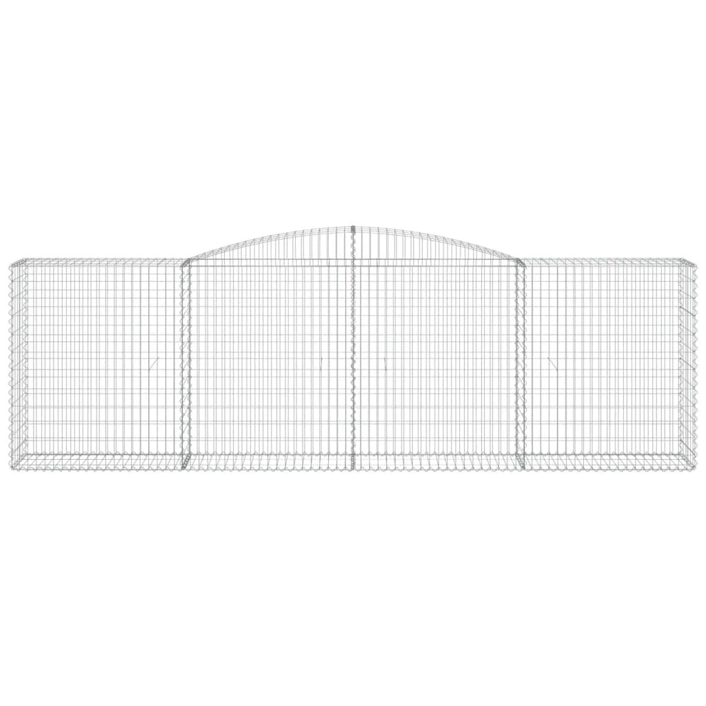 Berkfield Arched Gabion Basket 400x50x120/140 cm Galvanised Iron
