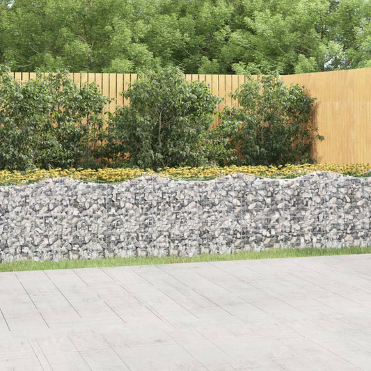 Berkfield Arched Gabion Raised Bed 600x100x100 cm Galvanised Iron