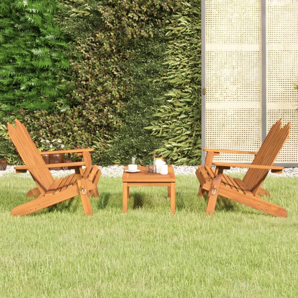 Berkfield 3 Piece Adirondack Garden Lounge Set Solid Wood Acacia