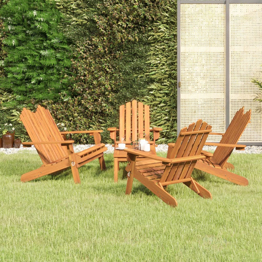 Berkfield 5 Piece Adirondack Garden Lounge Set Solid Wood Acacia