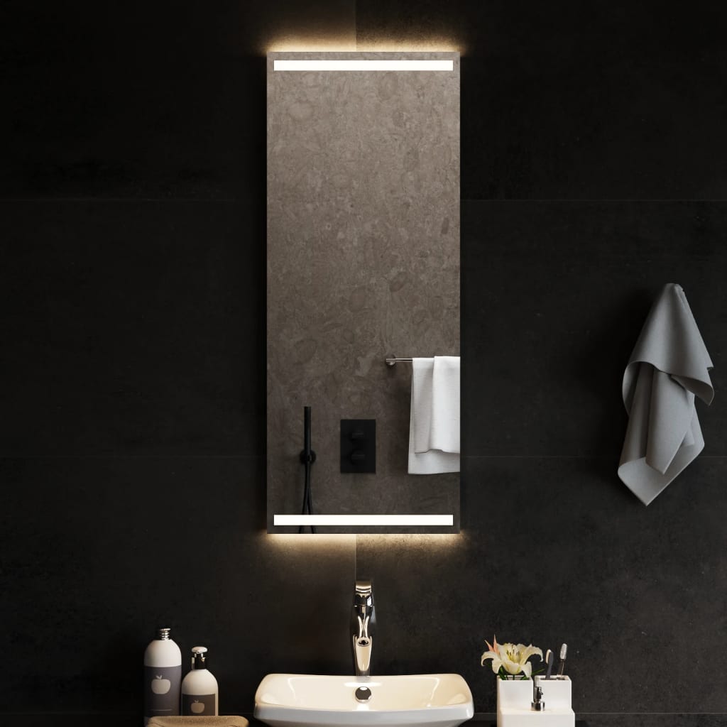 Berkfield LED Bathroom Mirror 40x100 cm