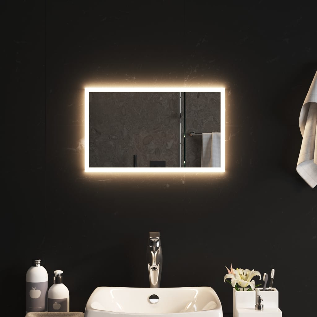 Berkfield LED Bathroom Mirror 30x50 cm