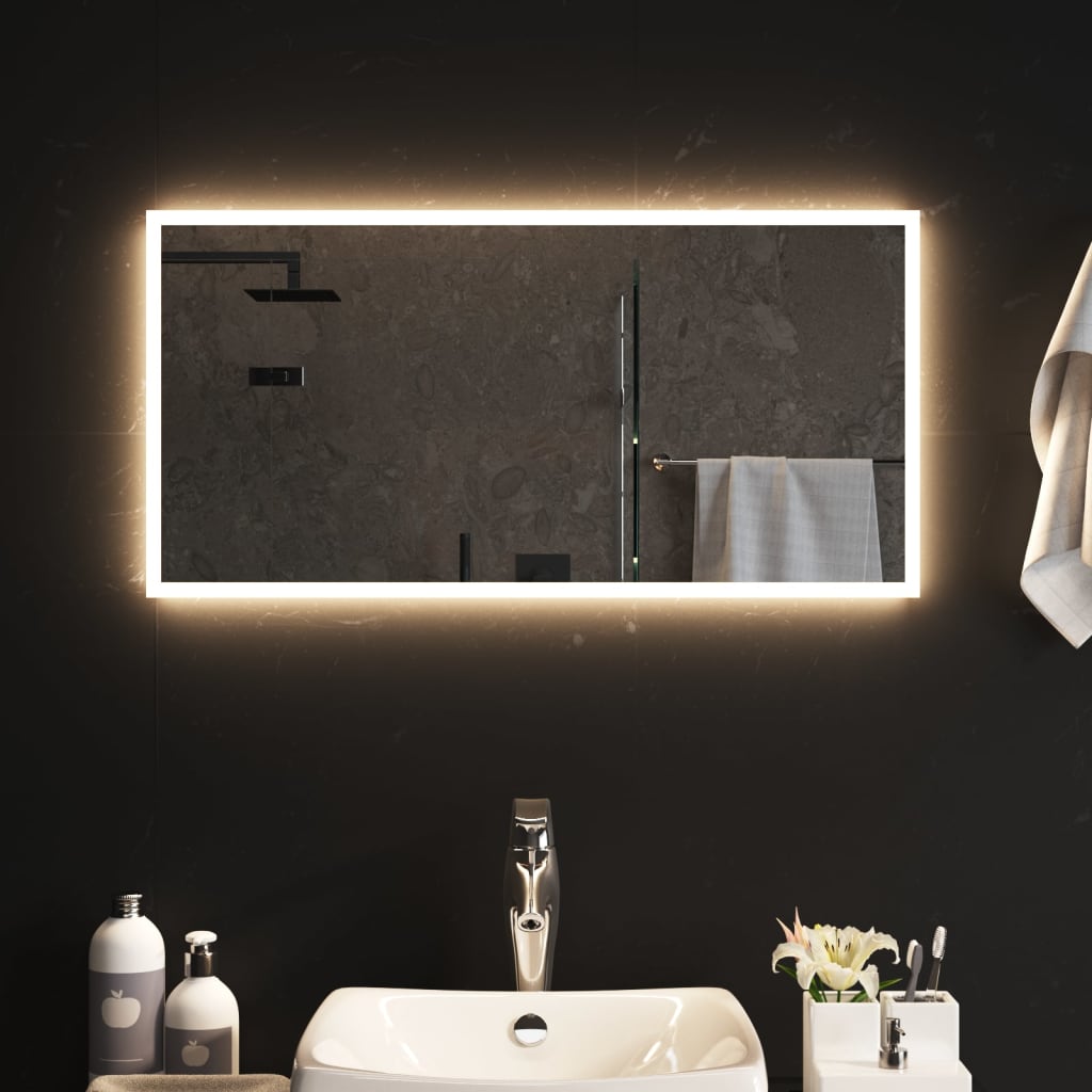 Berkfield LED Bathroom Mirror 40x80 cm