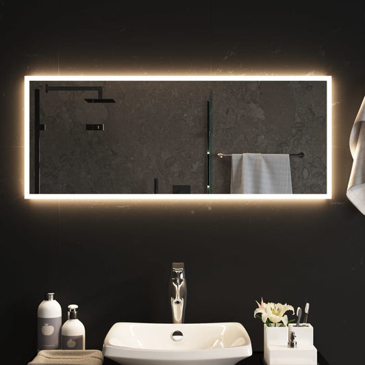 Berkfield LED Bathroom Mirror 40x100 cm