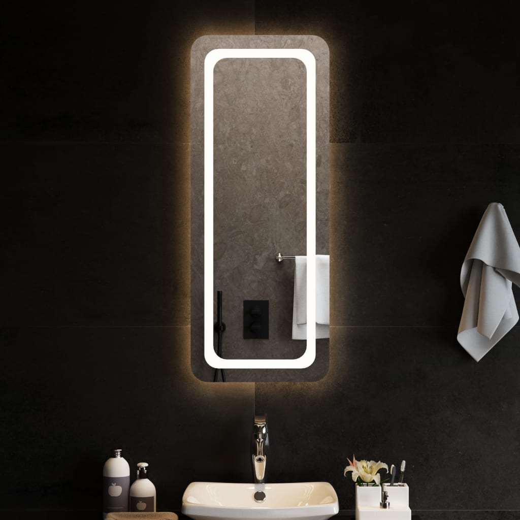 Berkfield LED Bathroom Mirror 40x100 cm