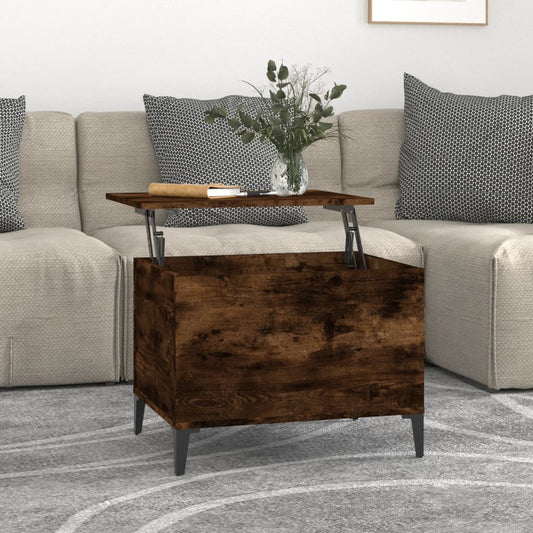 Berkfield Coffee Table Smoked Oak 60x44.5x45 cm Engineered Wood