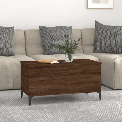 Berkfield Coffee Table Brown Oak 90x44.5x45 cm Engineered Wood